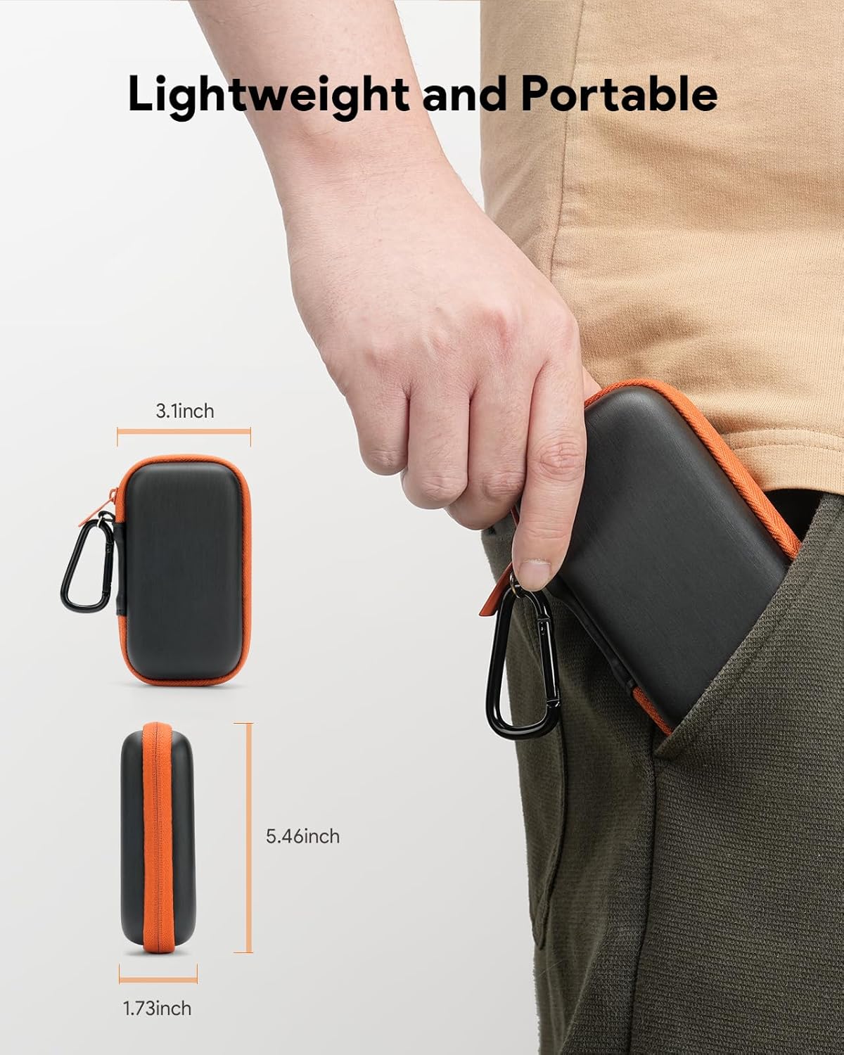 Hard Case for SanDisk Extreme/SanDisk PRO 1TB 2TB 4TB 500GB / Passport Portable SSD, Protective Travel Storage Cover Bag
