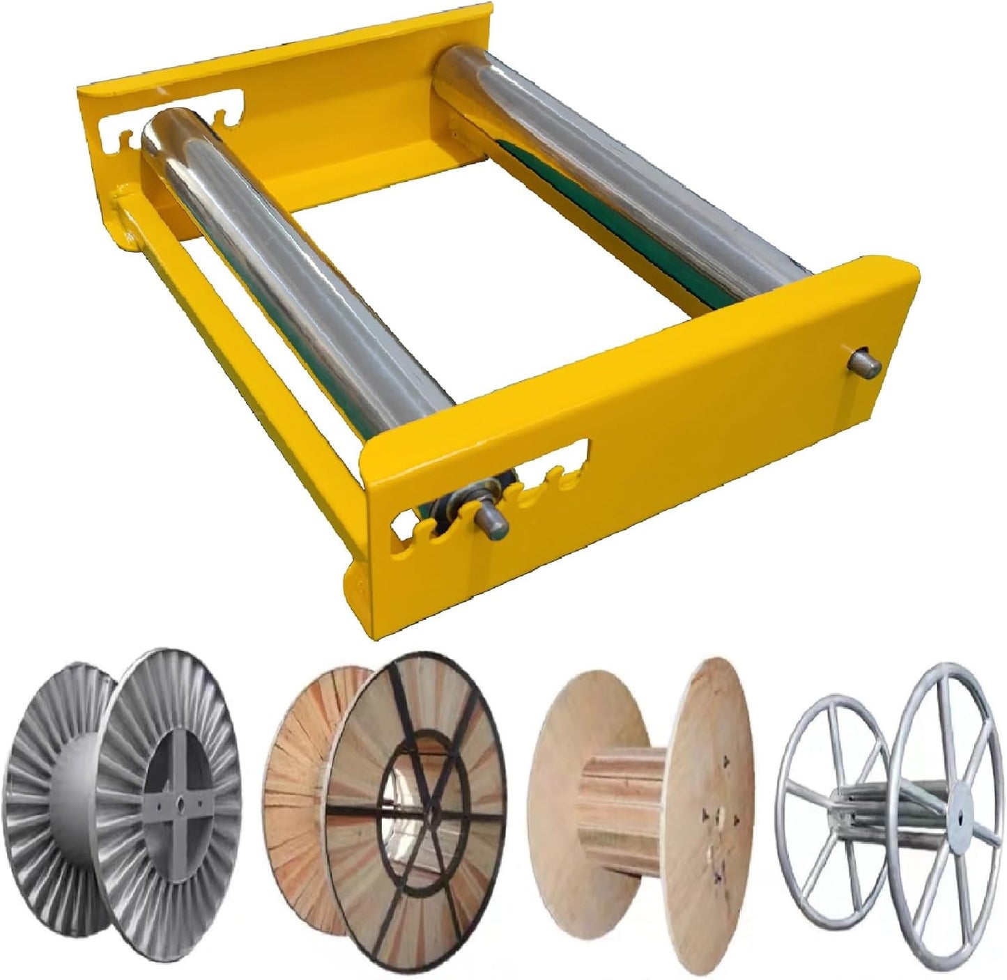 Cable Drum Roller Reel Dispenser Cable Roller Stand for Wire Reel Diameter 20cm to 50cm width 36cm S