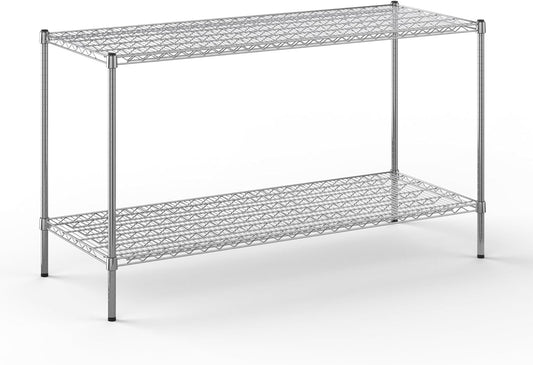 24" Deep x 60" Wide x 34" Height Wire Shelving Kit | 2-Tier | NSF Commercial Storage Rack Unit
