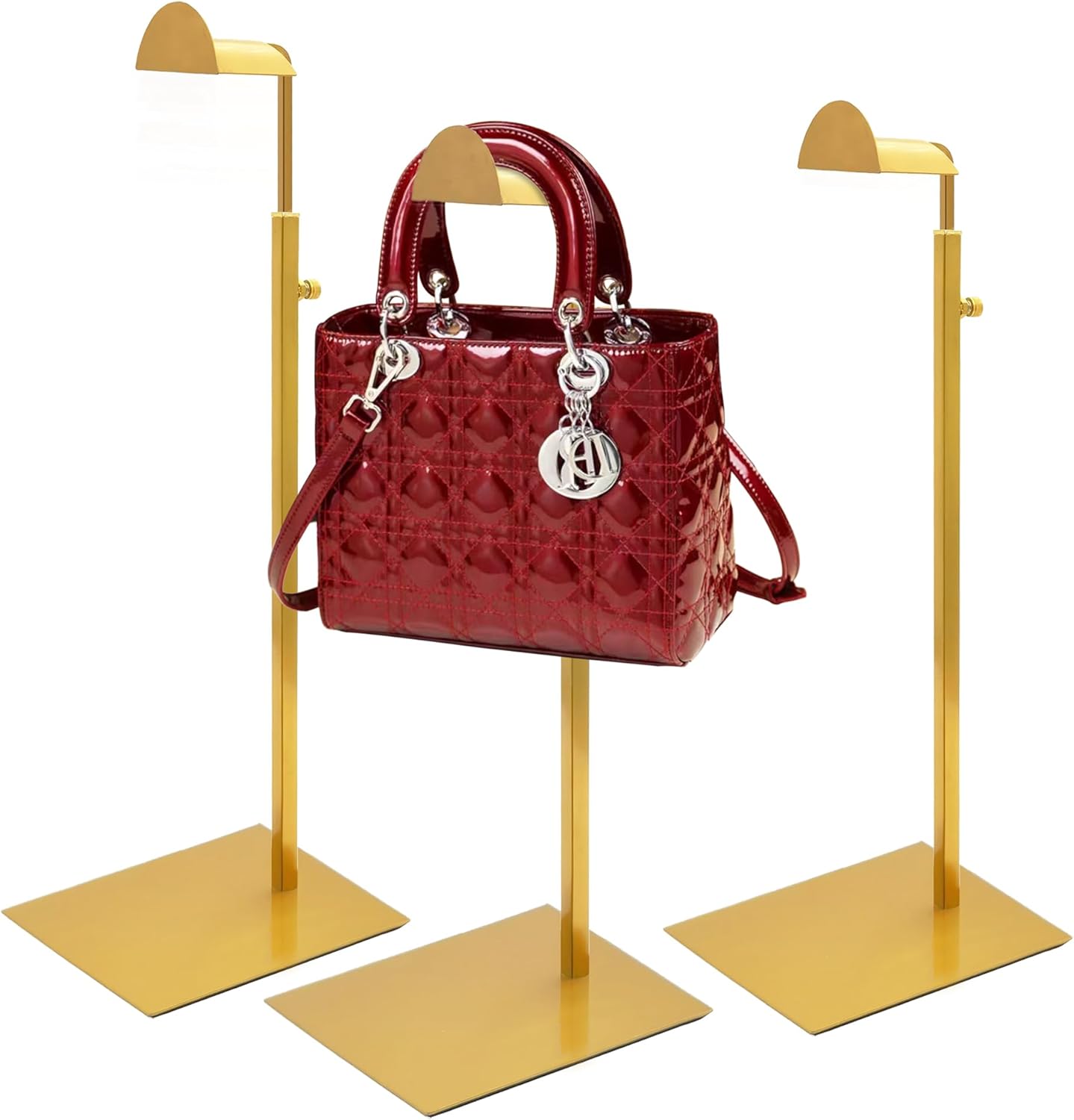 Purse Display Stand,3 Pack stand for purse,Stainless Steel Purse Stands for Display,Height Adjustable Handbag Display Stand,for Commercial Stores And Parties
