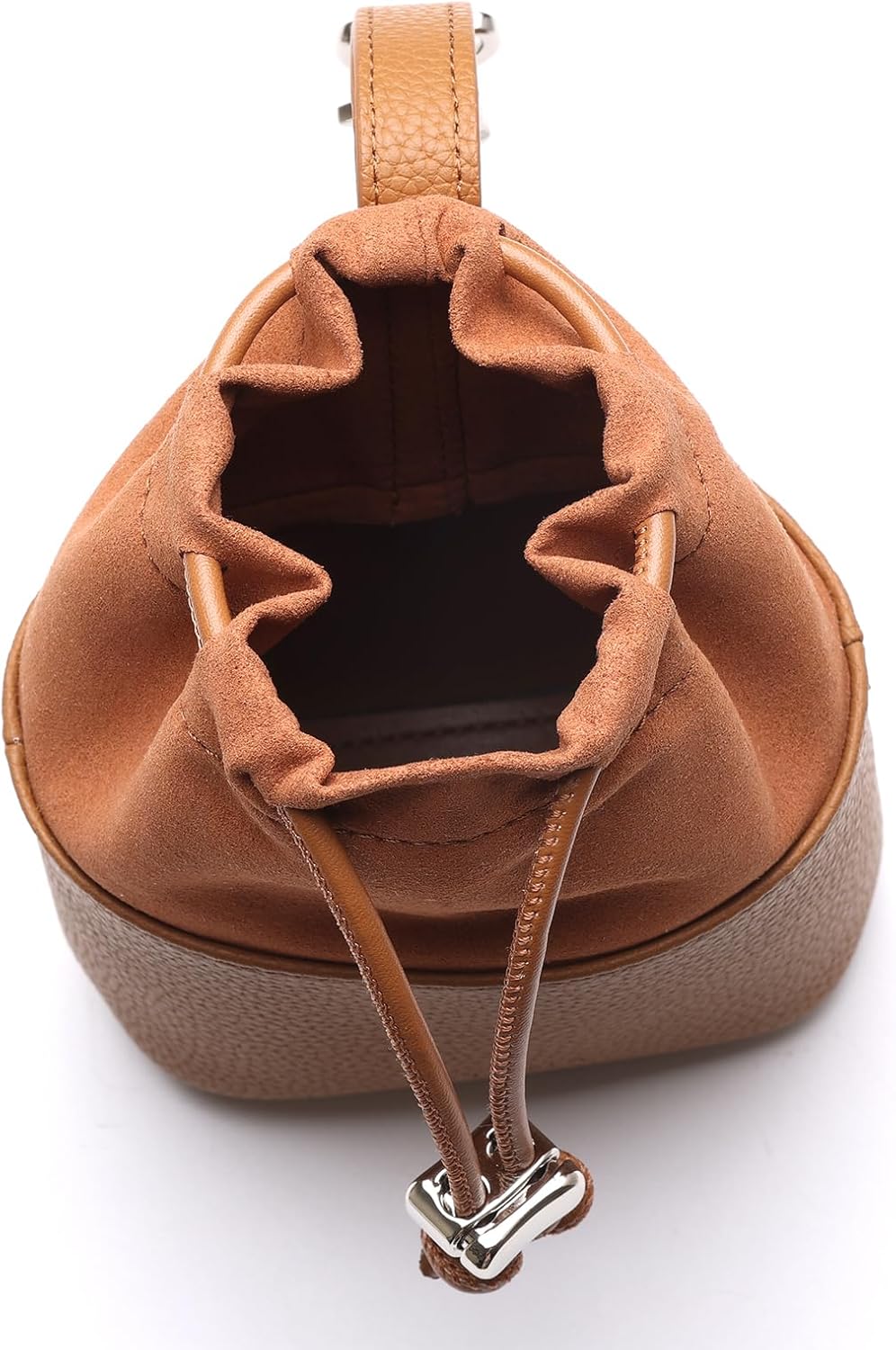Dog Treat Pouch for Training - Wide Opening & Drawstring Closure, Hands-Free Waist Bag with Belt Clip/Carabiner, Portable Pet Snack Holder for Walking, Hiking (Brown)