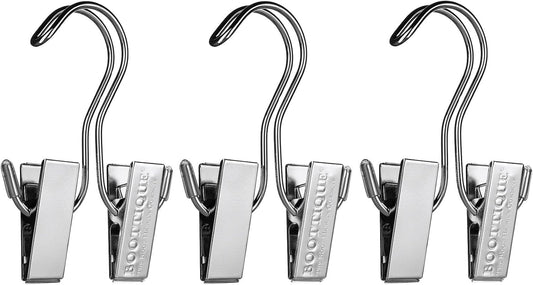 Original Boot Hanger - Shoe Storage Space Saver (Set of 3); Boot Hanger, Holder, Clips, Storage (Silver)
