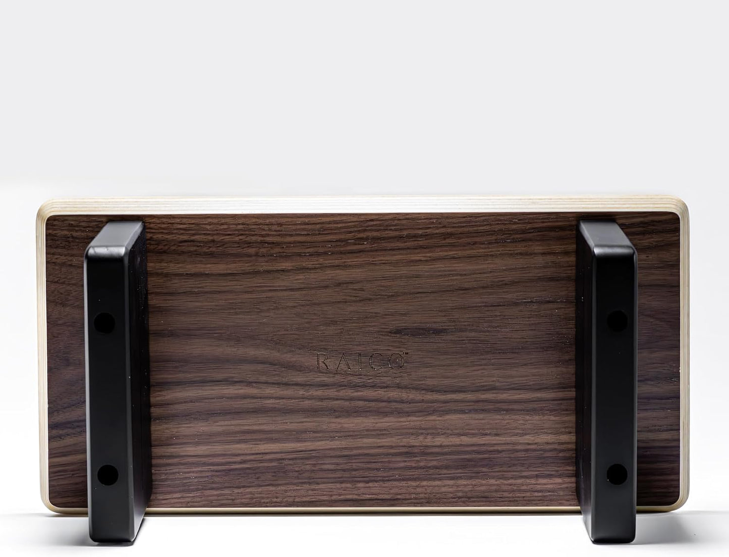 Raico Desk Cockpit Shelf Monitor Stand System Dual Screen Setup Wood Large Desk Accessory Organizer Unit (Walnut, Small | 18.8 Inches)