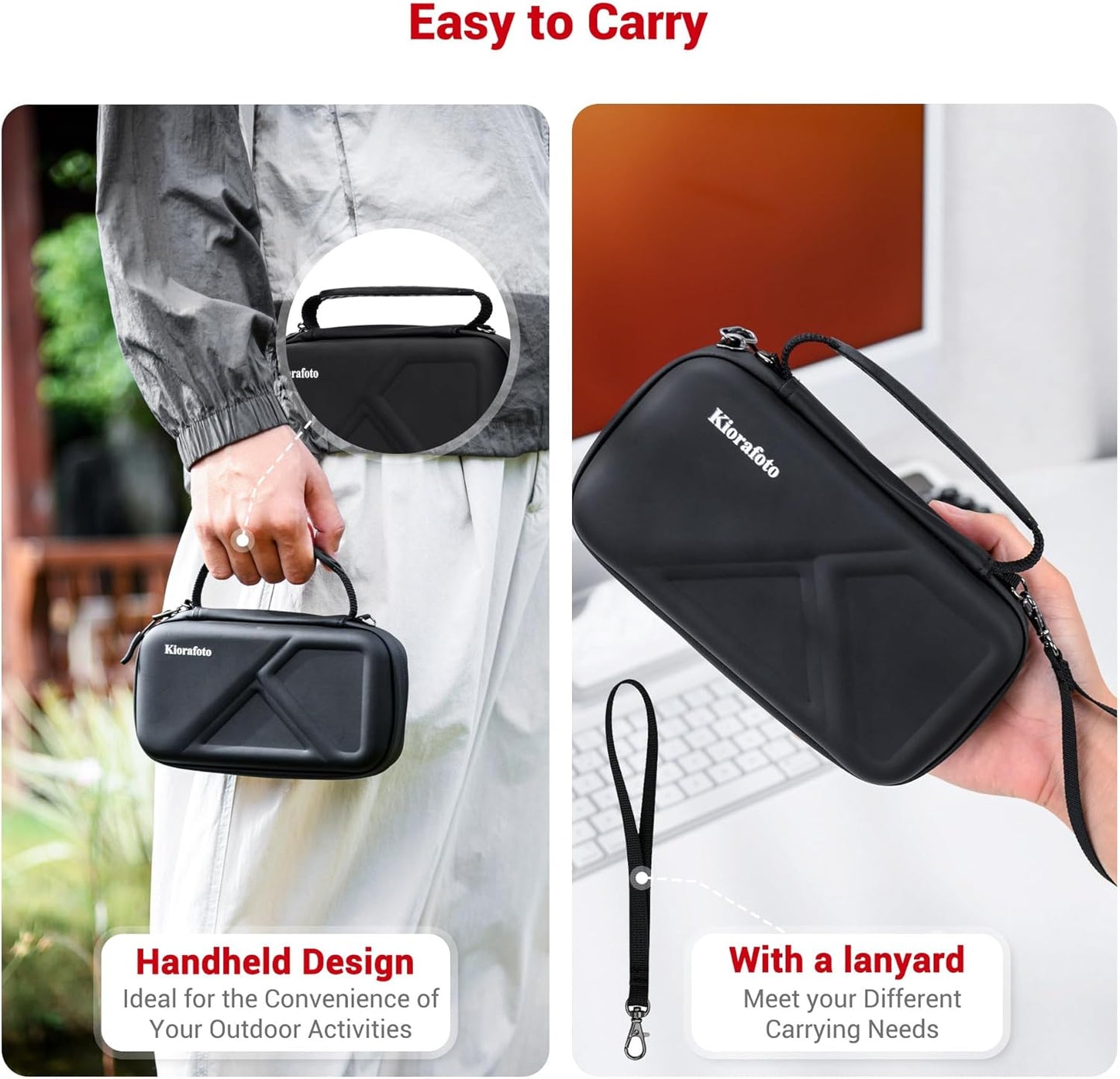 EVA PU M.2 SSD Holder with 12 Clear M.2 NVMe Cases for 2280/2260/2242/2230 SSDs, Water-Resistant & Shockproof with Zipper Pocket & Carry Handle