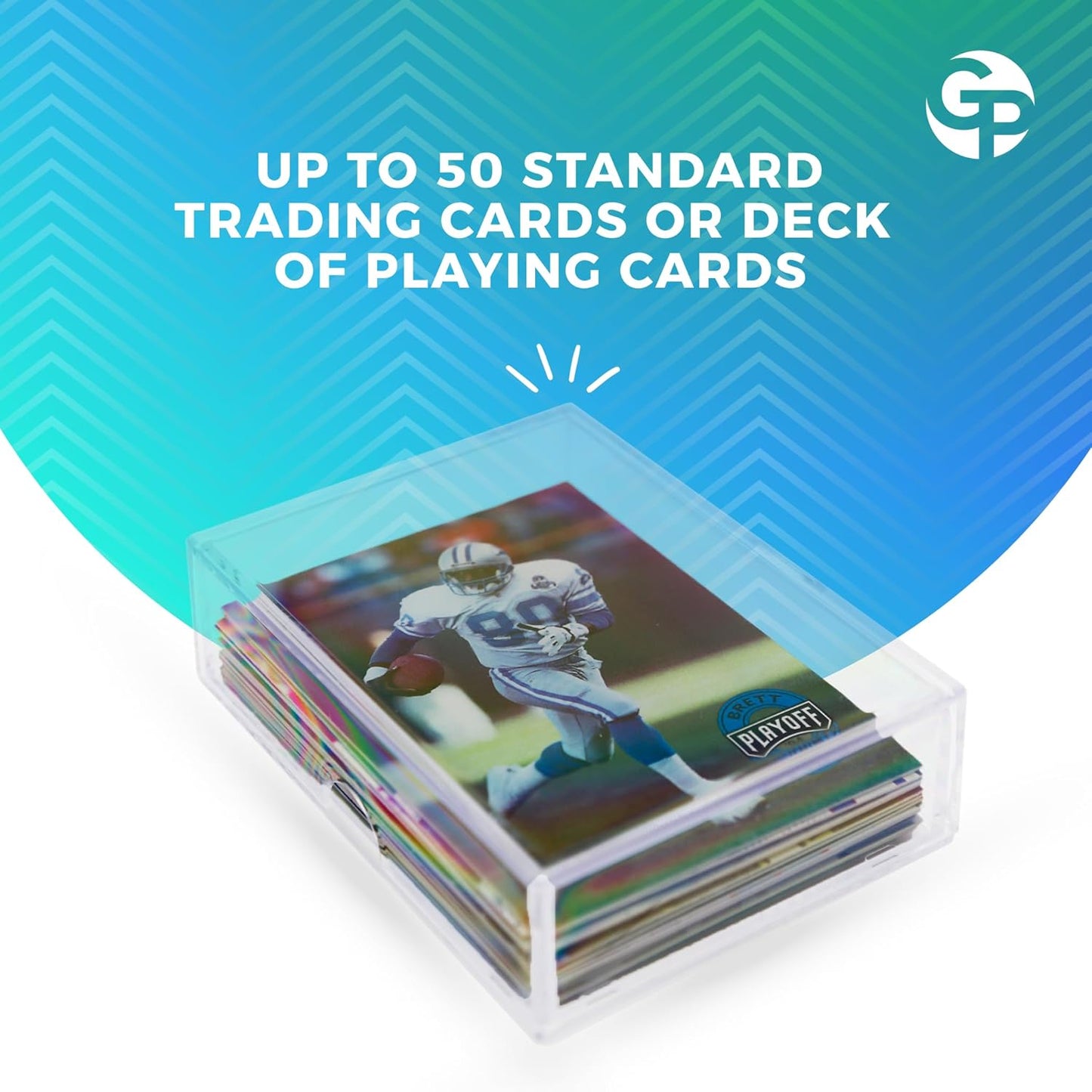10 Pack Clear Acrylic Card Storage Boxes with Lids – 3 1/2" L x 2 1/2" W x 1" H Baseball Card Storage Box, Sports Card Boxes, Magic Card Storage Box and Playing Card Case – Made in USA