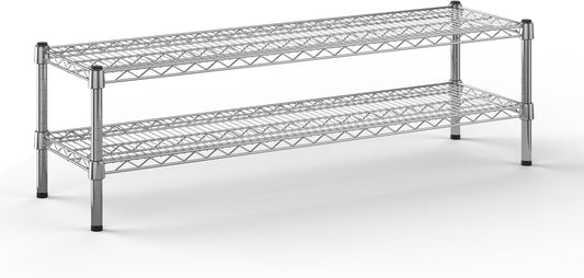 14" Deep x 48" Wide x 14" Height Wire Shelving Kit | 2-Tier | NSF Commercial Storage Rack Unit