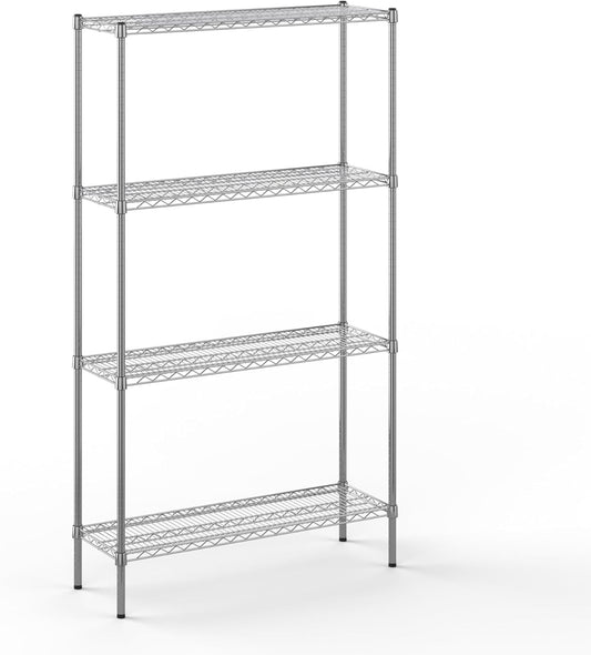 14" Deep x 42" Wide x 74" Height Wire Shelving Kit | 4-Tier | NSF Commercial Storage Rack Unit