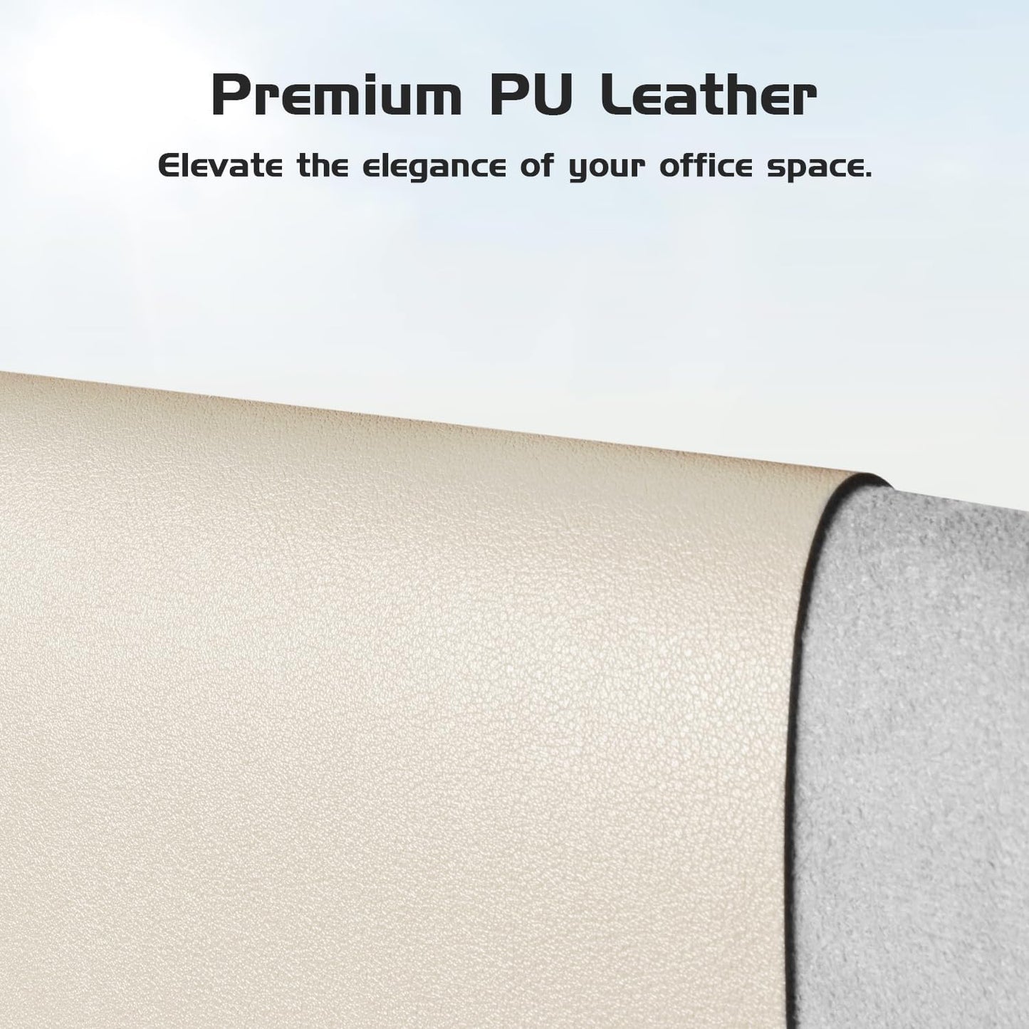 Aothia Leather Desk Pad Protector, Office Desk Mat, Large Mouse Pad, Laptop Desk Pad, Non-Slip PU Leather Desk Blotter, Waterproof Desk Writing Pad for Office and Home (Beige, 55" x 24")