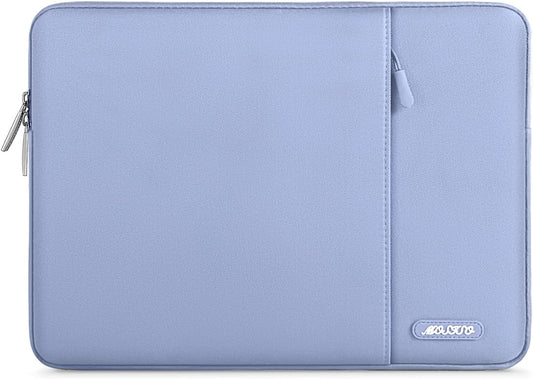 MOSISO Laptop Case 15 inch, 15 inch Laptop Sleeve Compatible with MacBook Air 15 M4 A3241 M3 A3114 M2 A2941 2025 2024 2023,Dell XPS 15,Polyester Vertical Computer Sleeve Bag with Pocket, Pastel Blue