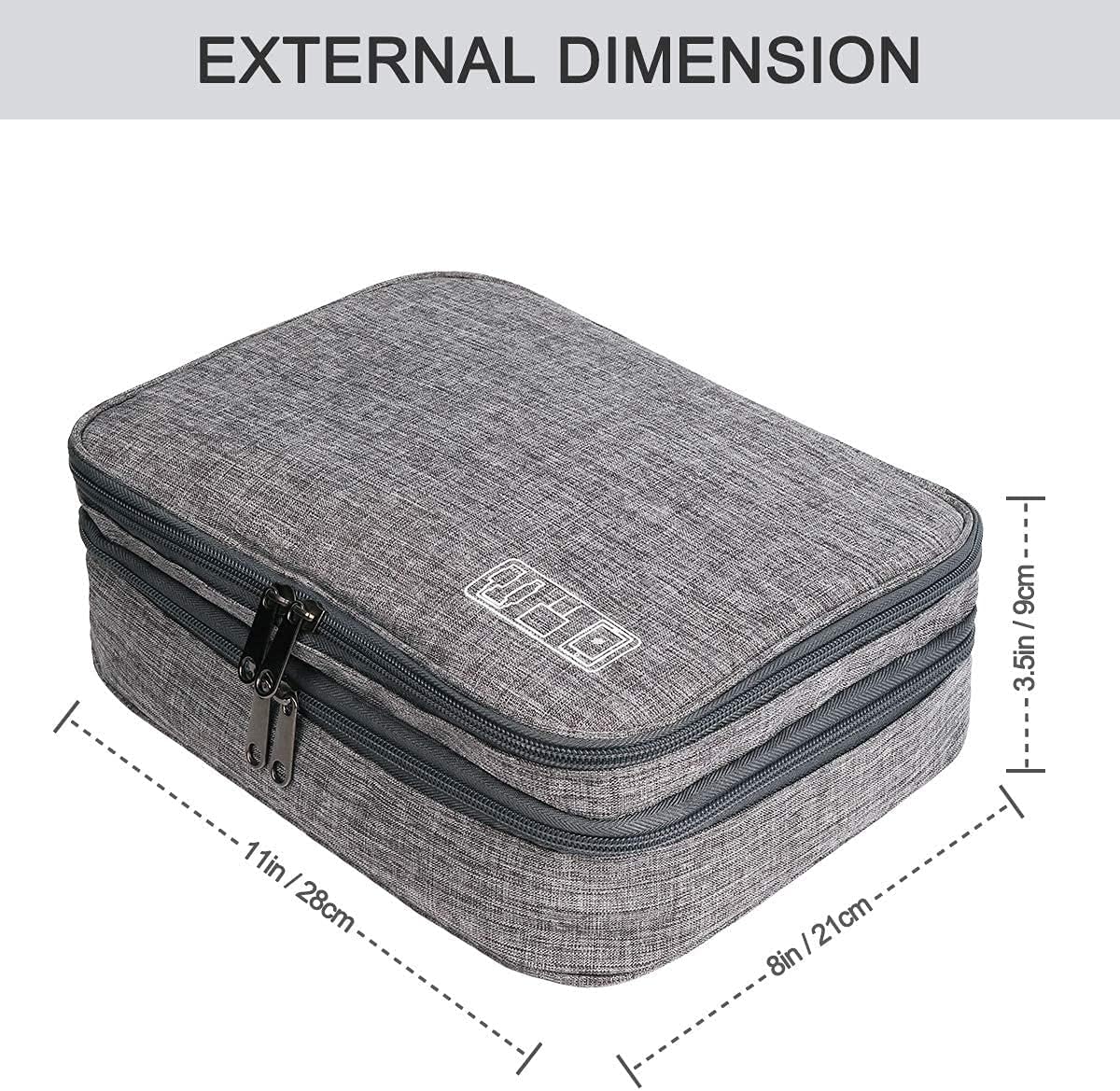 Electronics Organizer, Jelly Comb Electronic Accessories Cable Organizer Bag Waterproof Travel Cable Storage Bag for Charging Cable, Power Bank, iPad