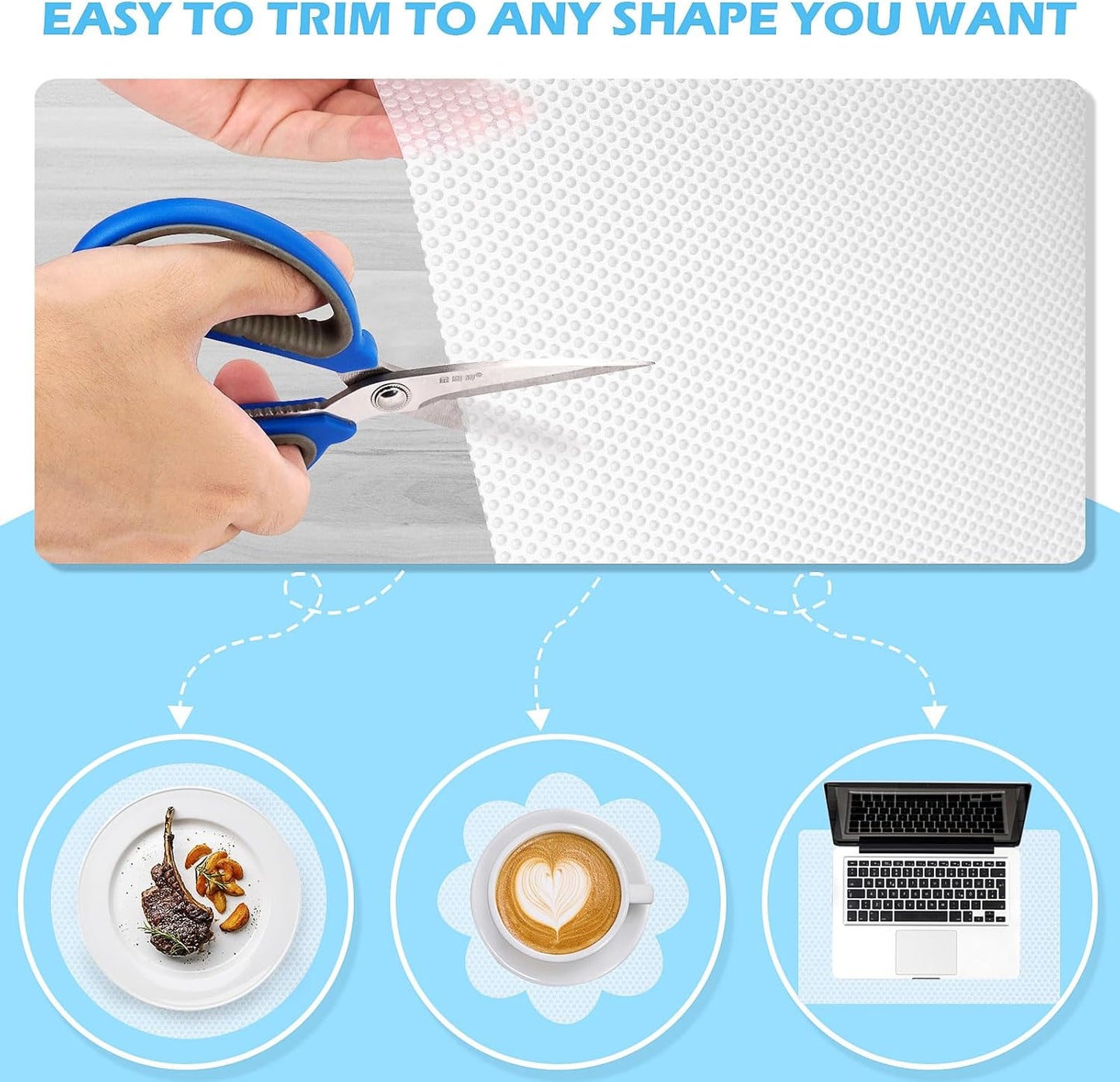 Drawer Liners, Waterproof Shelf Liner, Anti-Slip Non-Adhesive BPA Free Kitchen Cupboard Cabinet Liner Refridge Fridge Mats Sink Protector Strong Durable for Home (Clear/19.7in x 20Ft)