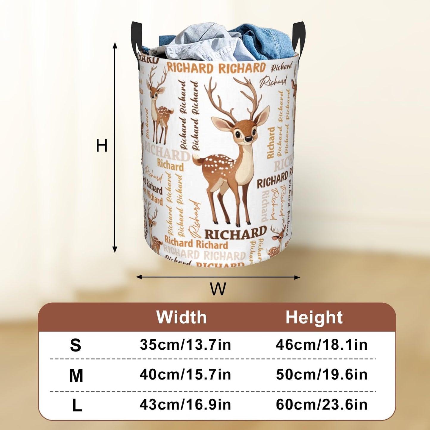 Custom Name Laundry Hamper, Personalized Laundry Baskets with Name for Boys Girls Women Men, Customized Collapsible Dirty Clothes Hamper Easy Storage Gifts for Bedroom Bathroom Living Room