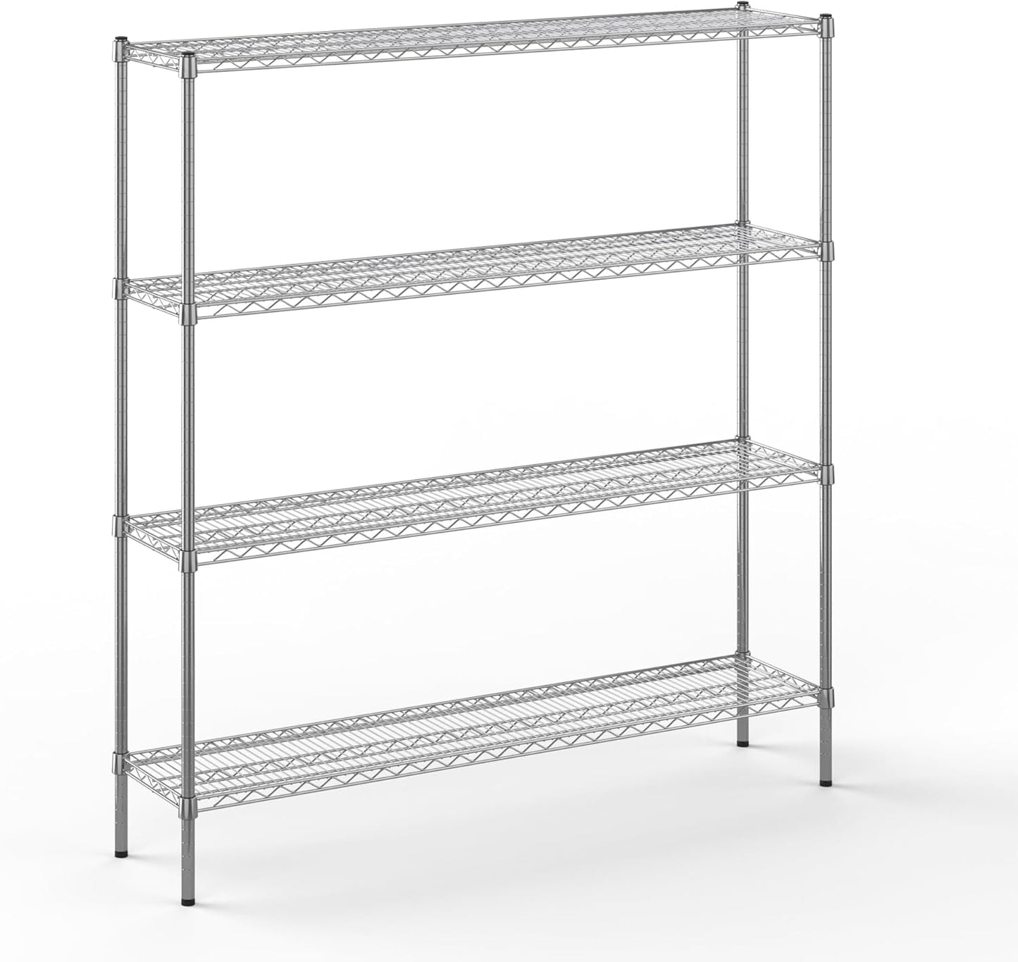 14" Deep x 60" Wide x 64" Height Wire Shelving Kit | 4-Tier | NSF Commercial Storage Rack Unit