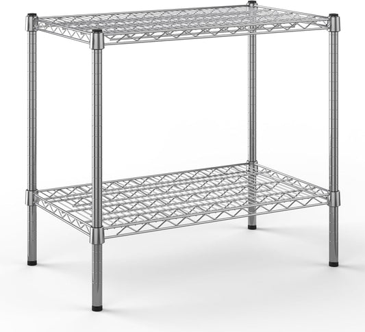18" Deep x 30" Wide x 27" Height Wire Shelving Kit | 2-Tier | NSF Commercial Storage Rack Unit
