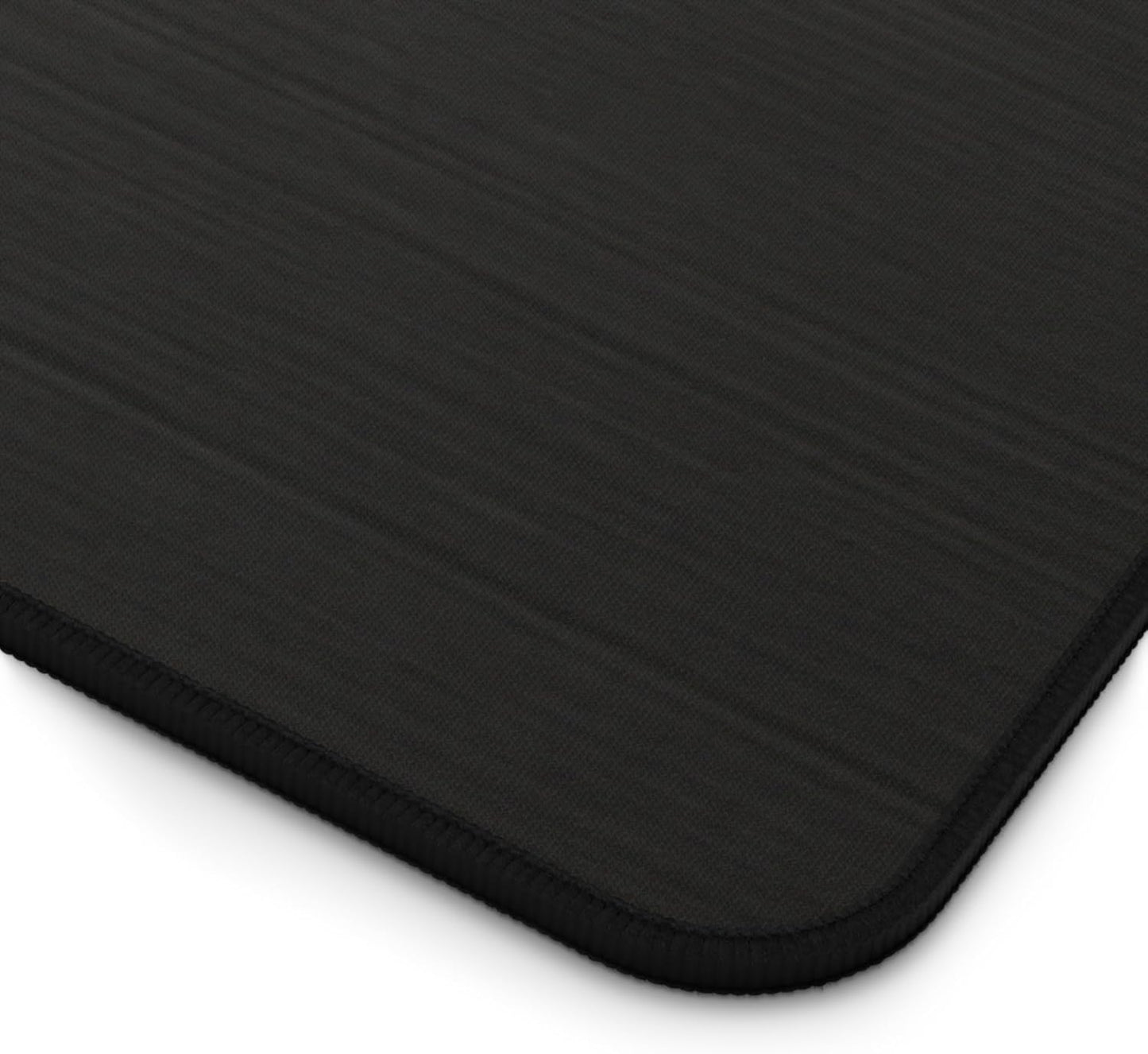 Desk Mat - Brushed Metal Texture, Extended Mouse Pad & Desk Pad, Neoprene Surface, Non-Slip Rubber Base, Stitched Edges, Gaming Mouse pad, Large Mouse pad, Mouse Pads (Black, 16x32)