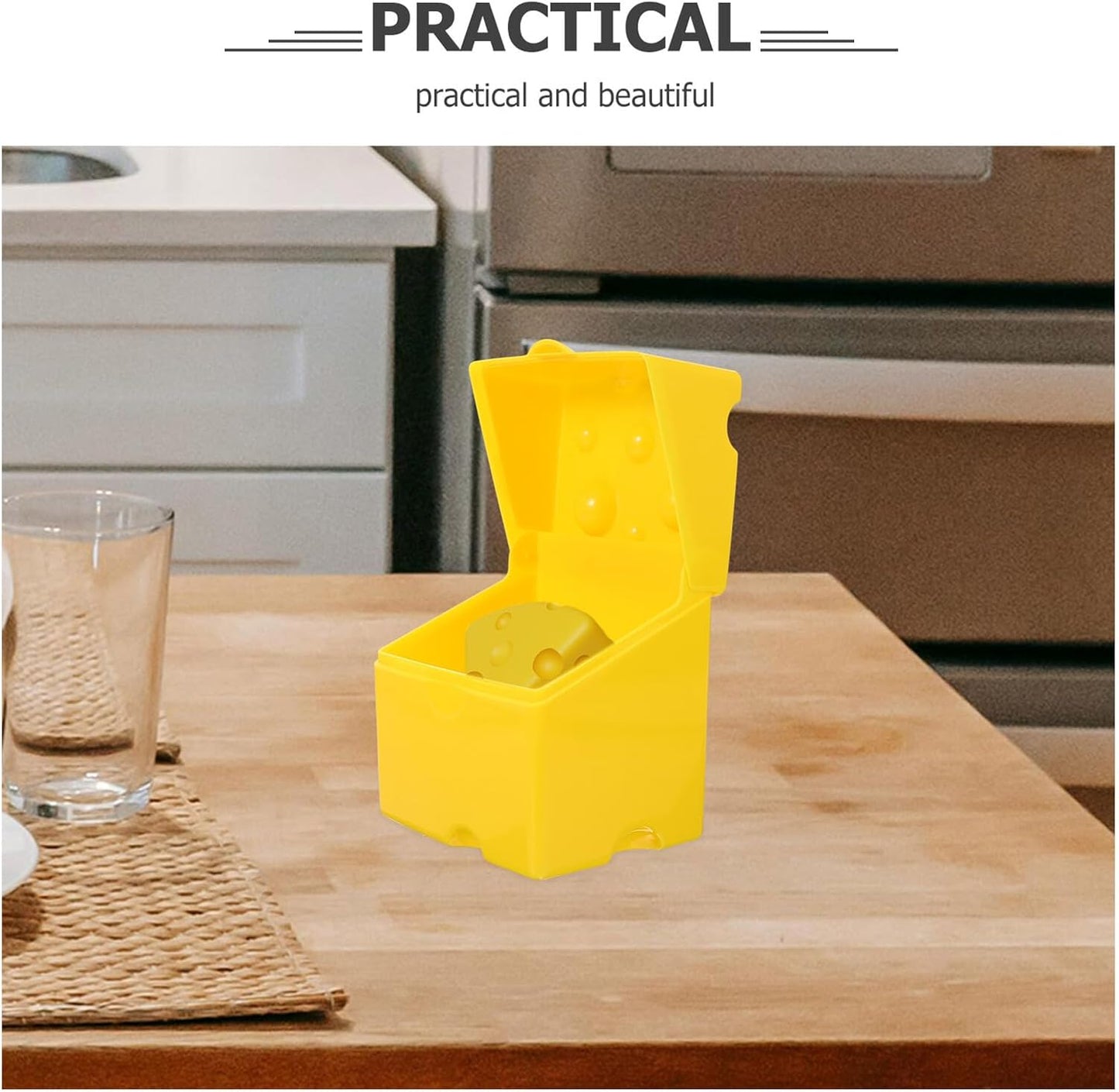 2pcs Cheese Storage Containers with Sealing Lid Abs Fridge Boxes for Sliced Cheese and Butter Household Crisper Bins for Freshness Preservation and Kitchen Organization