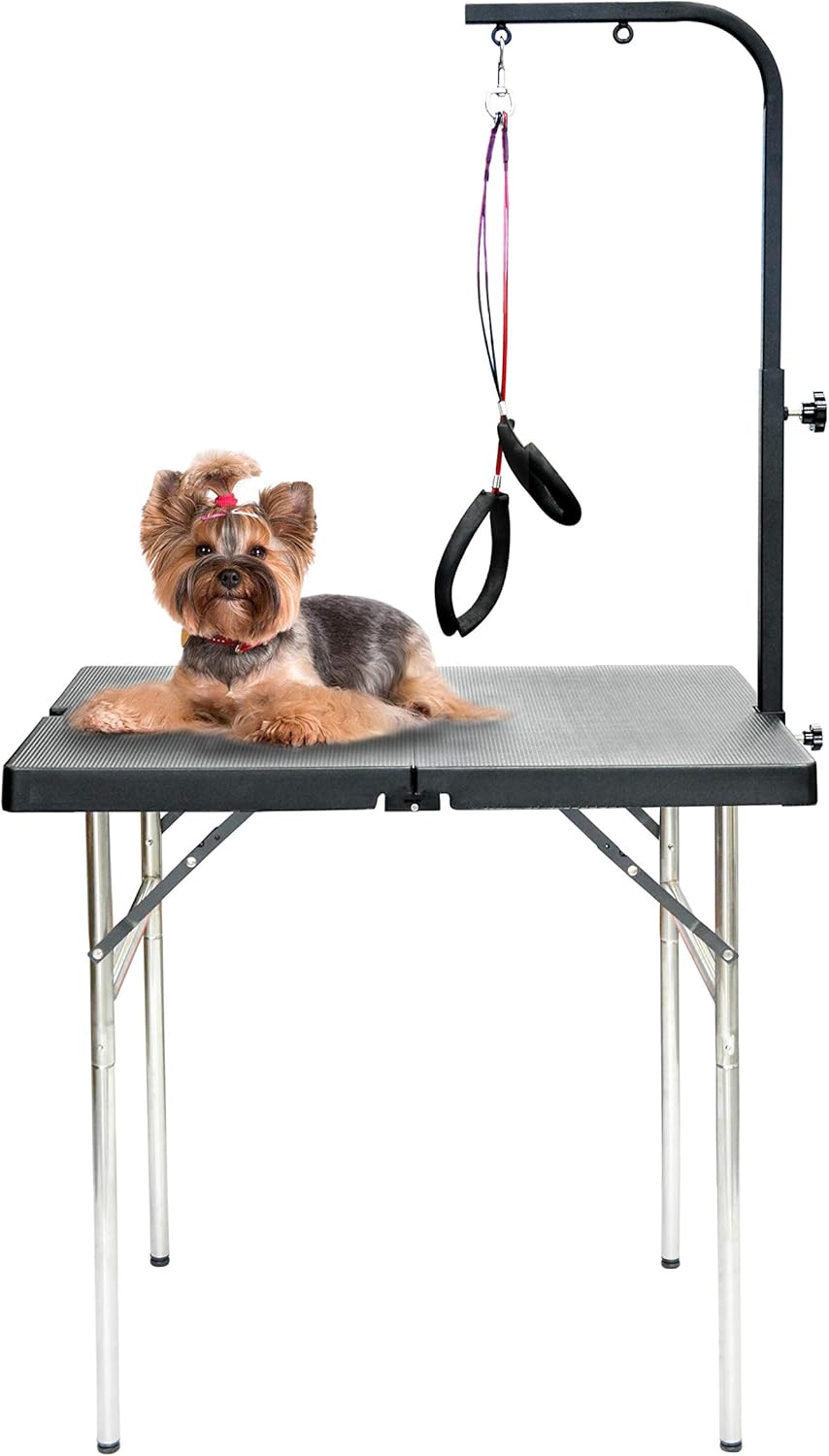 SHELANDY Professional pet Grooming Table with Double leashes and clamp for Large and Medium Dogs (Portable (32 * 20 inch))