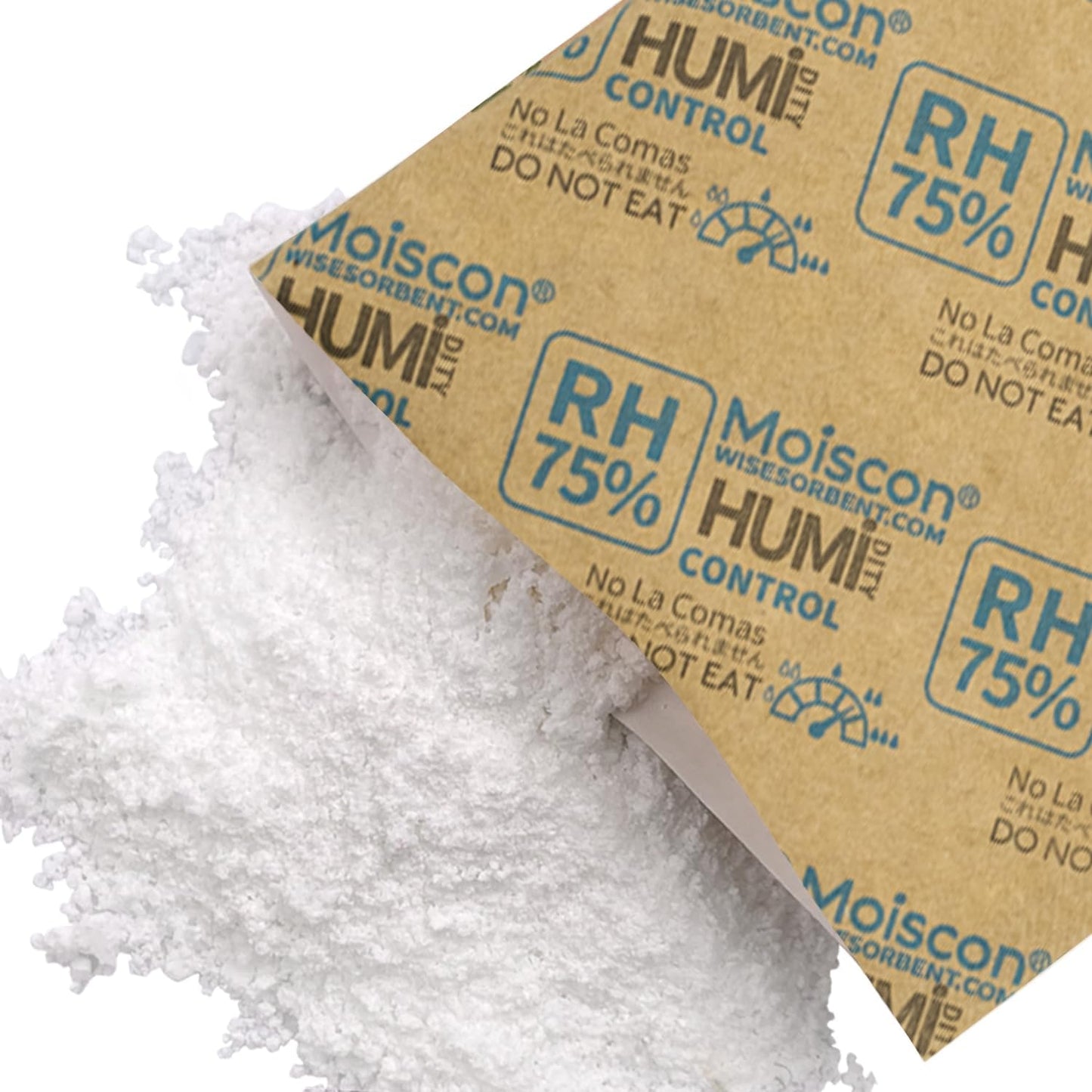 75% Two-Way Humidity Control Packs, 60 Gram 5 Pack for Storing 1 lb, Size 60 Moisture Control Packets Individually Wrapped, Humidifier Packs for Storage Containers Hydration Packets