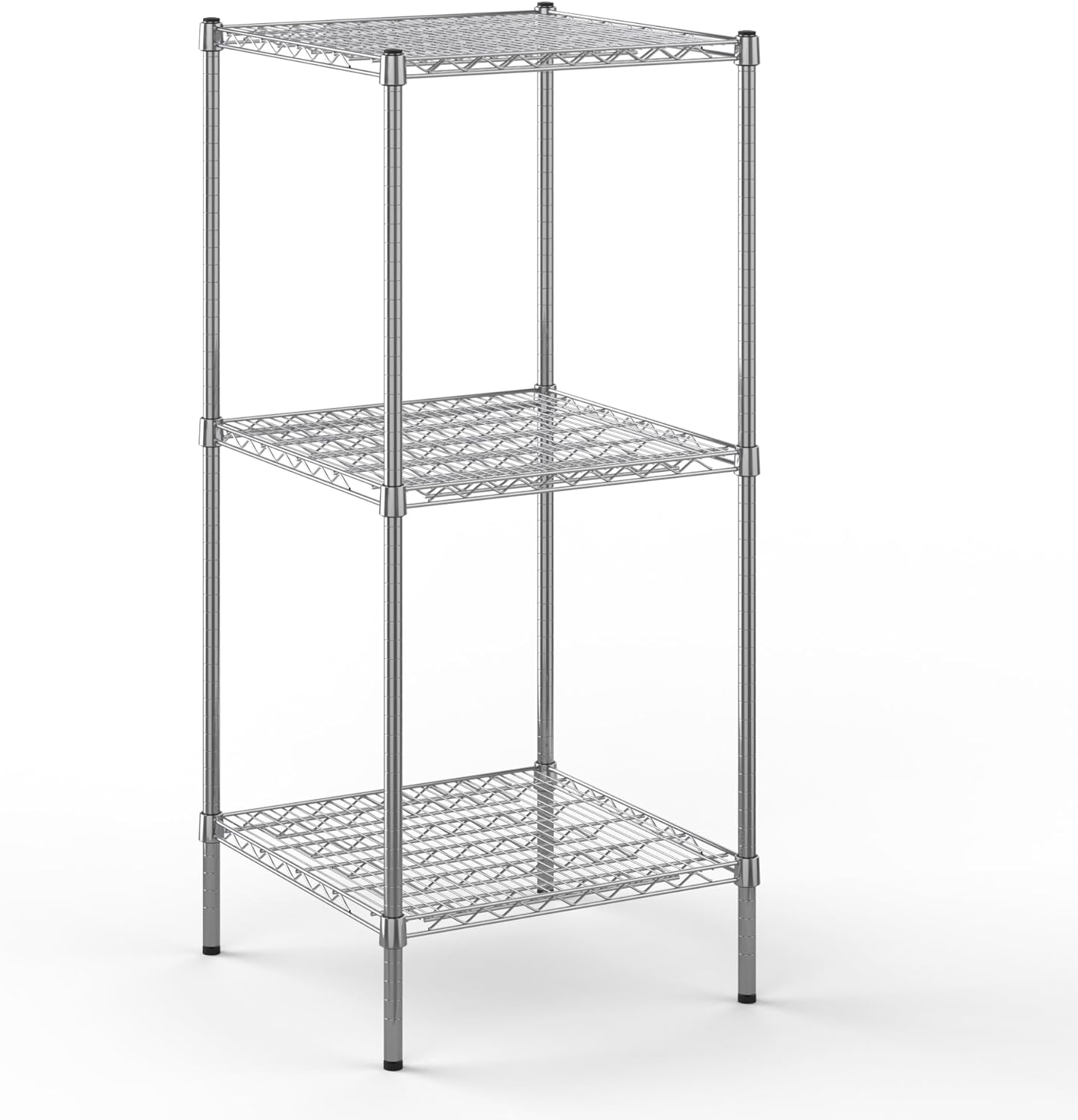 24" Deep x 24" Wide x 54" Height Wire Shelving Kit | 3-Tier | NSF Commercial Storage Rack Unit