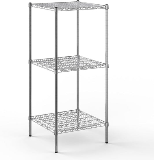24" Deep x 24" Wide x 54" Height Wire Shelving Kit | 3-Tier | NSF Commercial Storage Rack Unit