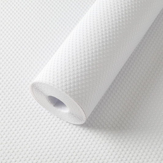 FLPMIX Shelf Liner for Kitchen Cabinets 10 inch Wide - Easy to Cut Drawer Mat - Waterproof Pantry Cabinet Liner for Shelves 10" x 396 Inch White