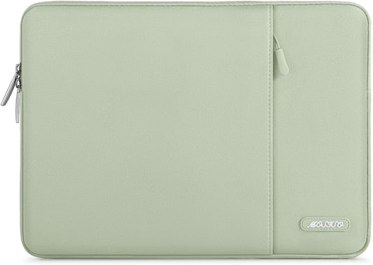 MOSISO Laptop Case 14 inch, 14 inch Laptop Sleeve Compatible with HP Lenovo Dell ASUS Acer, HP Stream, Dell Latitude, Lenovo IdeaPad, Polyester Vertical Computer Sleeve Bag with Pocket, Sage Green