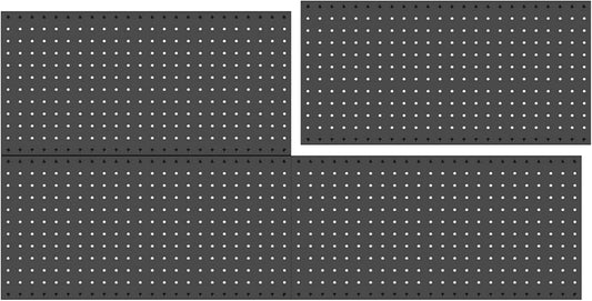 WALMANN Metal Pegboard Panels for Wall Tools Storage Pegboard for Garage, Workbench, Modular Peg Board Tool Organizer Board (Black 12"*24", Pack of 4)