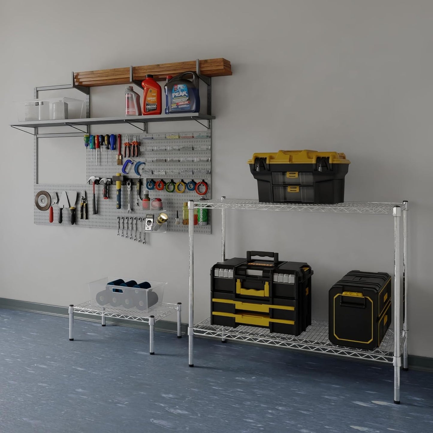18" Deep x 42" Wide x 34" Height Wire Shelving Kit | 2-Tier | NSF Commercial Storage Rack Unit