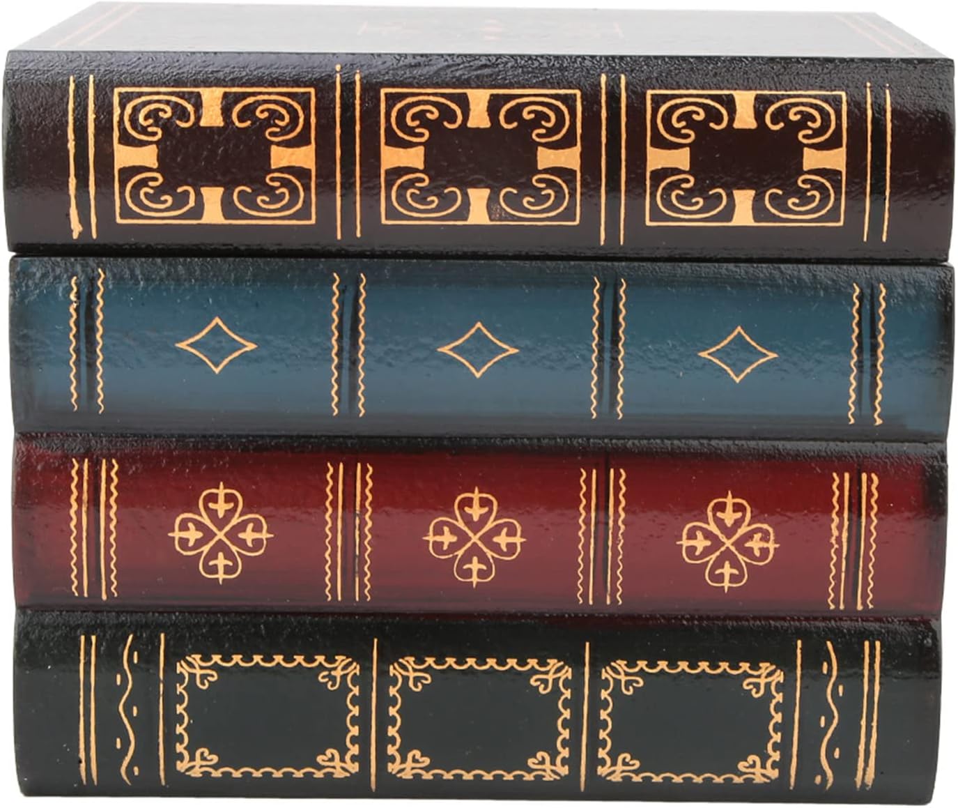Joyzan Decorative Fake Book Box, Book Safe Dictionary Secret Cash Storage Diversion Hidden Security Money Case Wooden Vintage Faux Containers Decor Home Office Jewelry Documents Bookshelf Coffee Table
