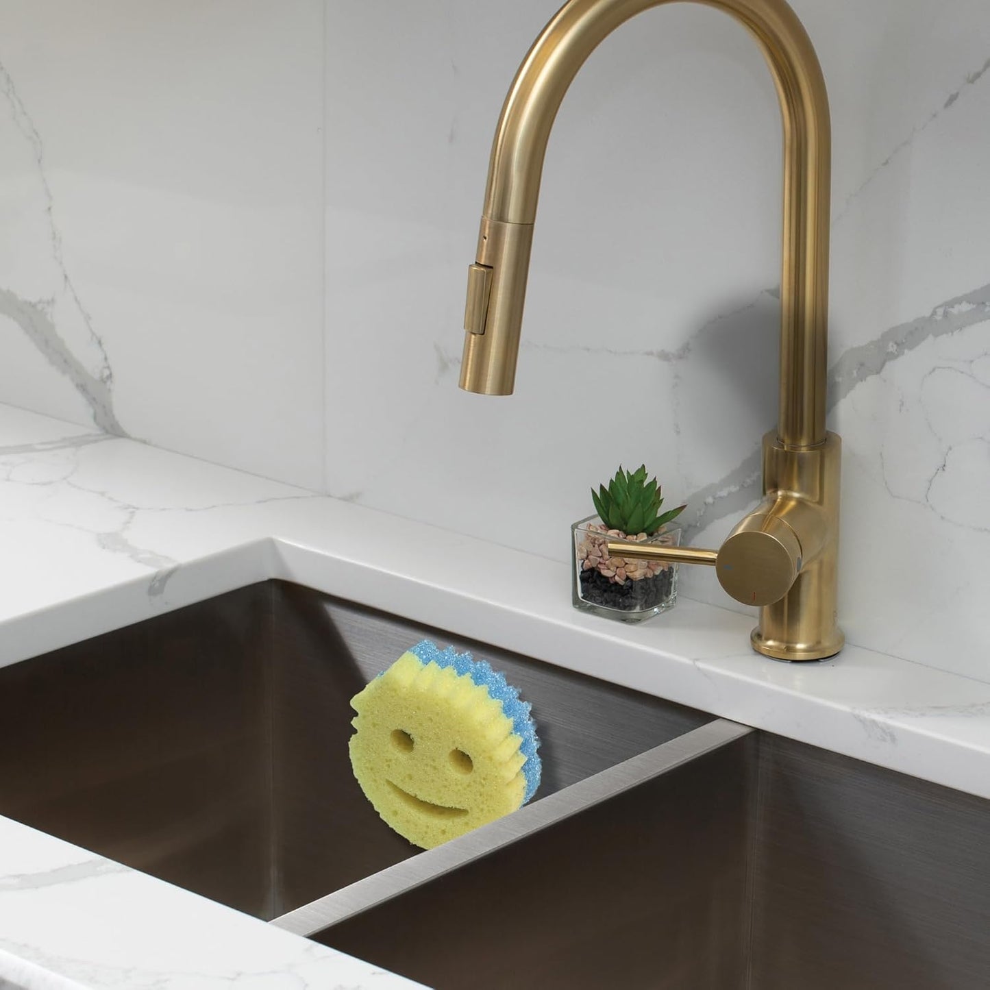 BeraTek Scrub Daddy Sponge Holder for Kitchen Sink - Stop Soggy Sponges with Suction Cup Caddy - Compatible Scrub Mommy Holder & Kitchen Sink Organizer - Black, 1-Pack