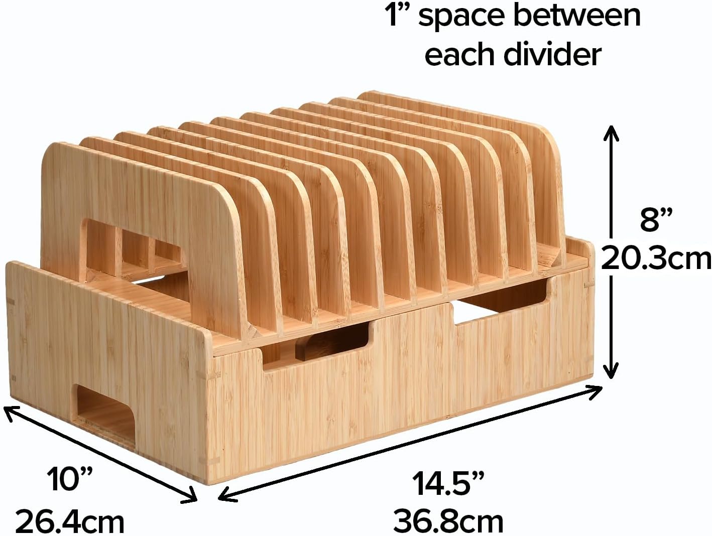 MobileVision Bamboo 12-Port Charging Station & Docking Organizer for Smartphones & Tablets, Family-Sized, for use in Corporate Offices & Classrooms (With 2 Bamboo Caddy Add Ons Included)