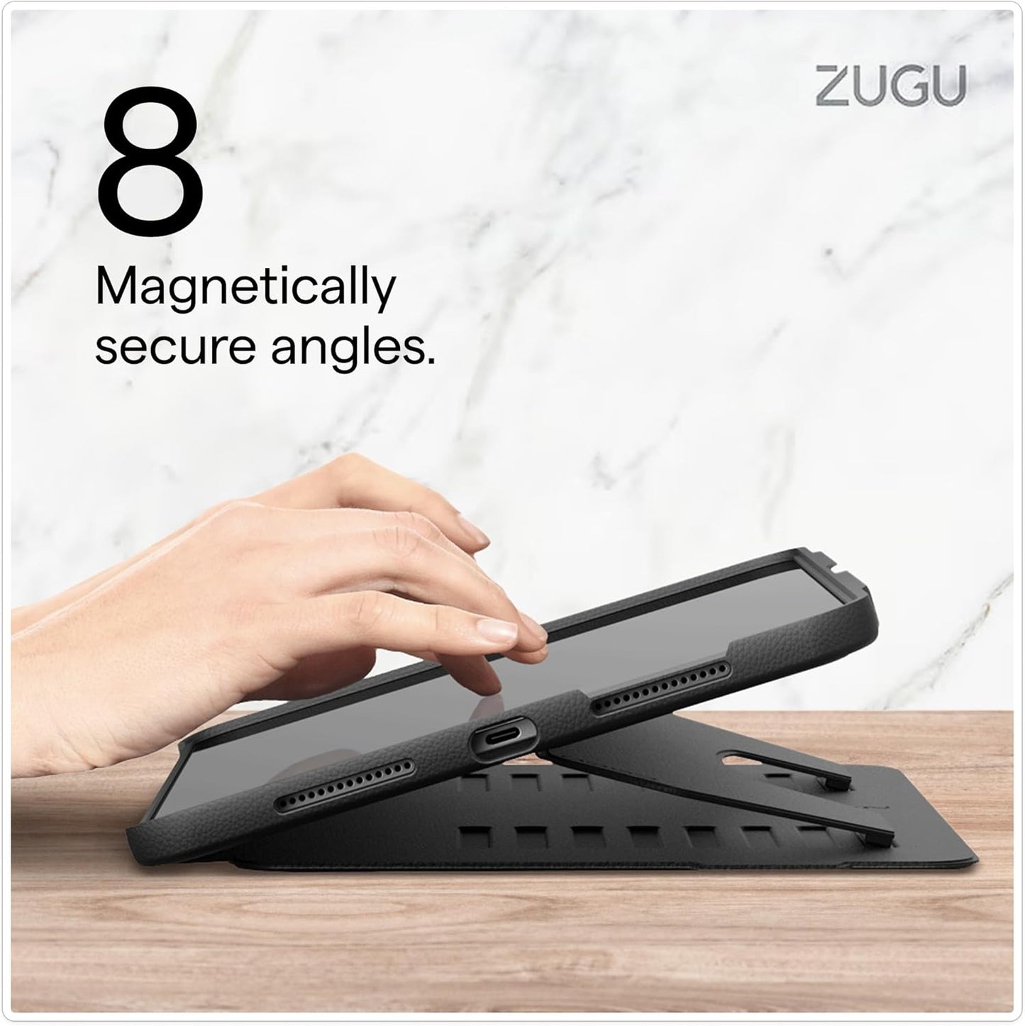 ZUGU CASE for iPad Air 11 (M3 2025 / M2 2024) iPad Air 4 & 5 10.9 Inch (2020/2022) - Protective, Ultra Thin, Magnetic Stand, Sleep/Wake Cover with Apple Pencil Charging & Storage - Berry Purple