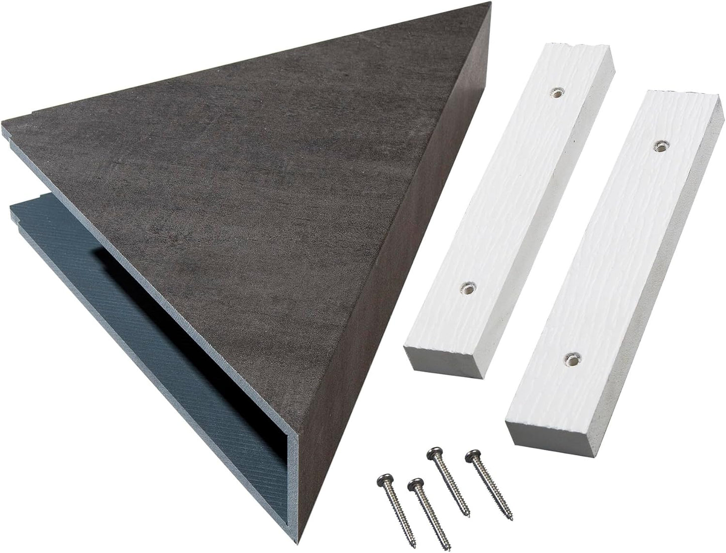 Palisade Vinyl Waterproof Corner Shower Shelf in Ashen Slate