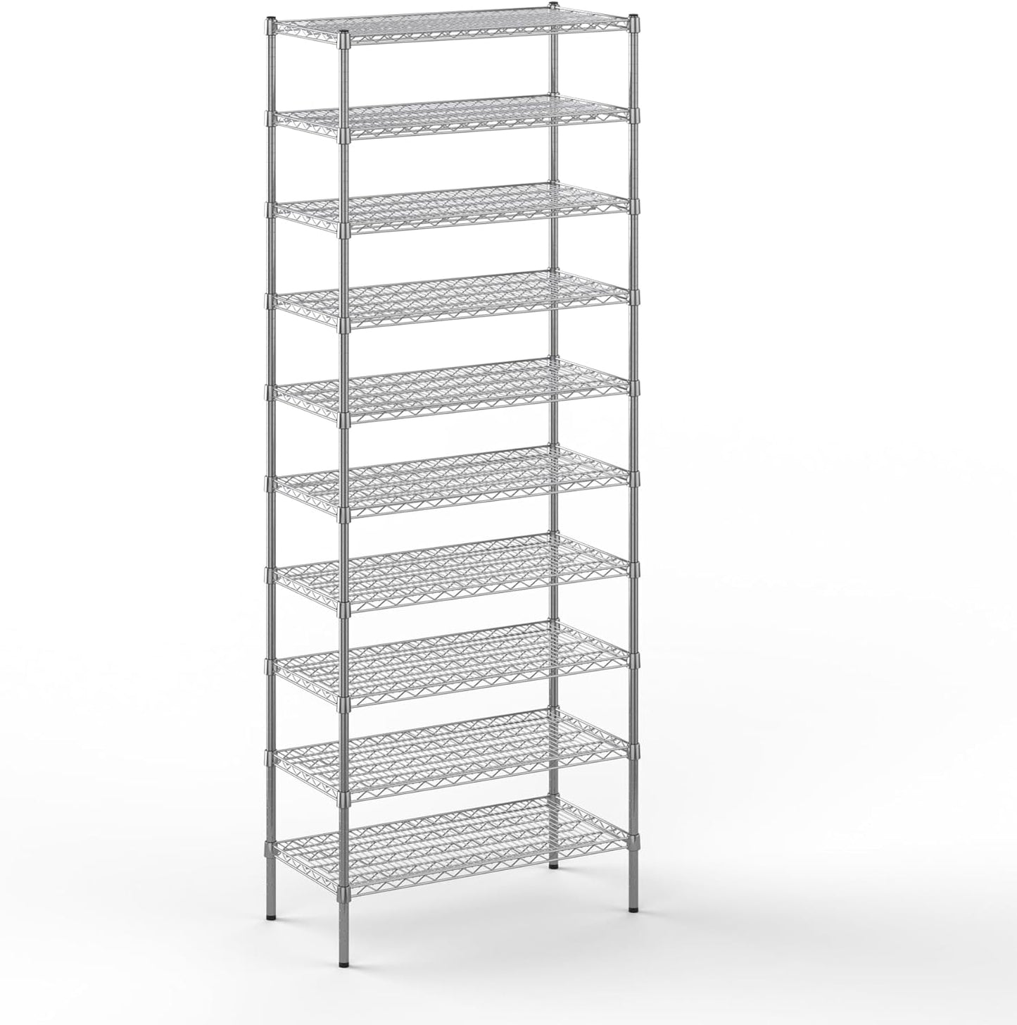 18" Deep x 36" Wide x 96" Height Wire Shelving Kit | 10-Tier | NSF Commercial Storage Rack Unit