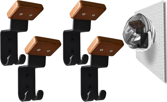 Motorcycle Helmet Rack, Heavy Duty Helmet Holder on Wall for Motorcycles Keys Gloves (4)