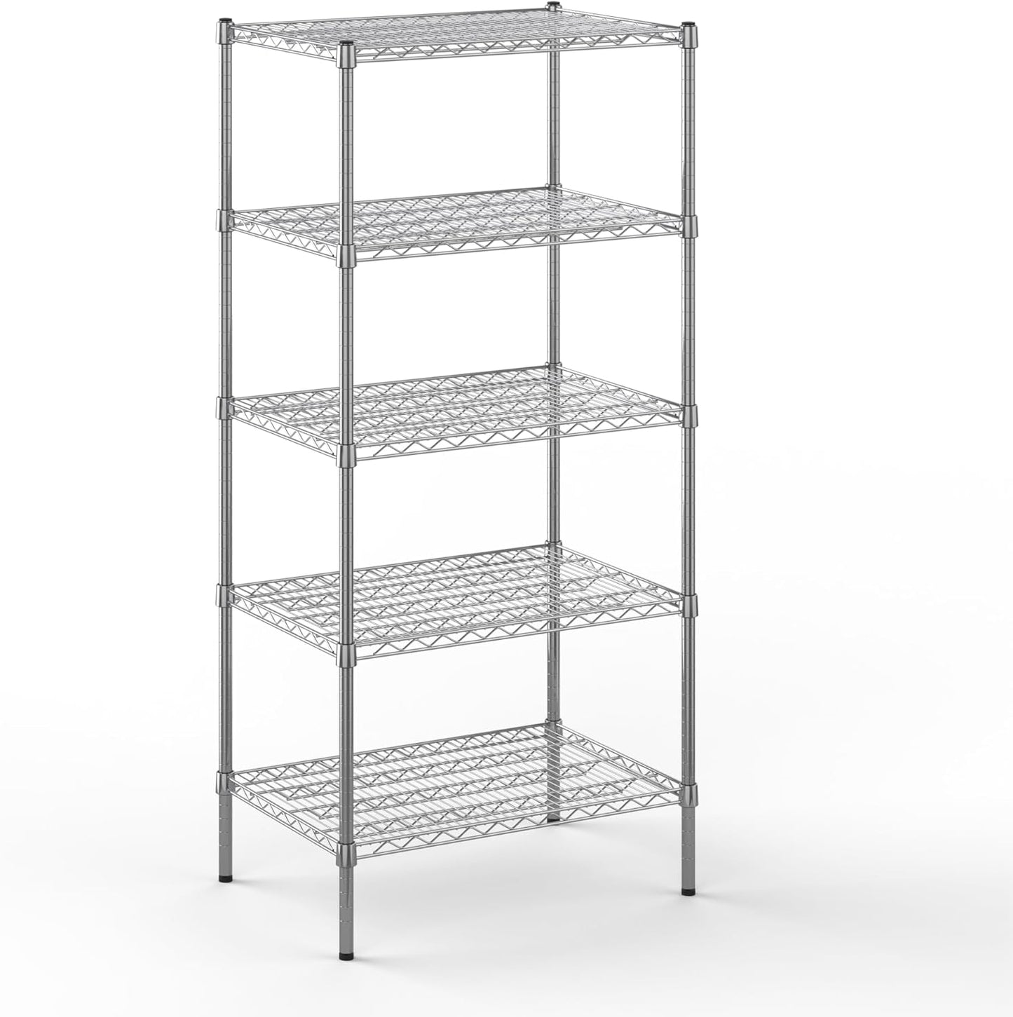 21" Deep x 30" Wide x 64" Height Wire Shelving Kit | 5-Tier | NSF Commercial Storage Rack Unit