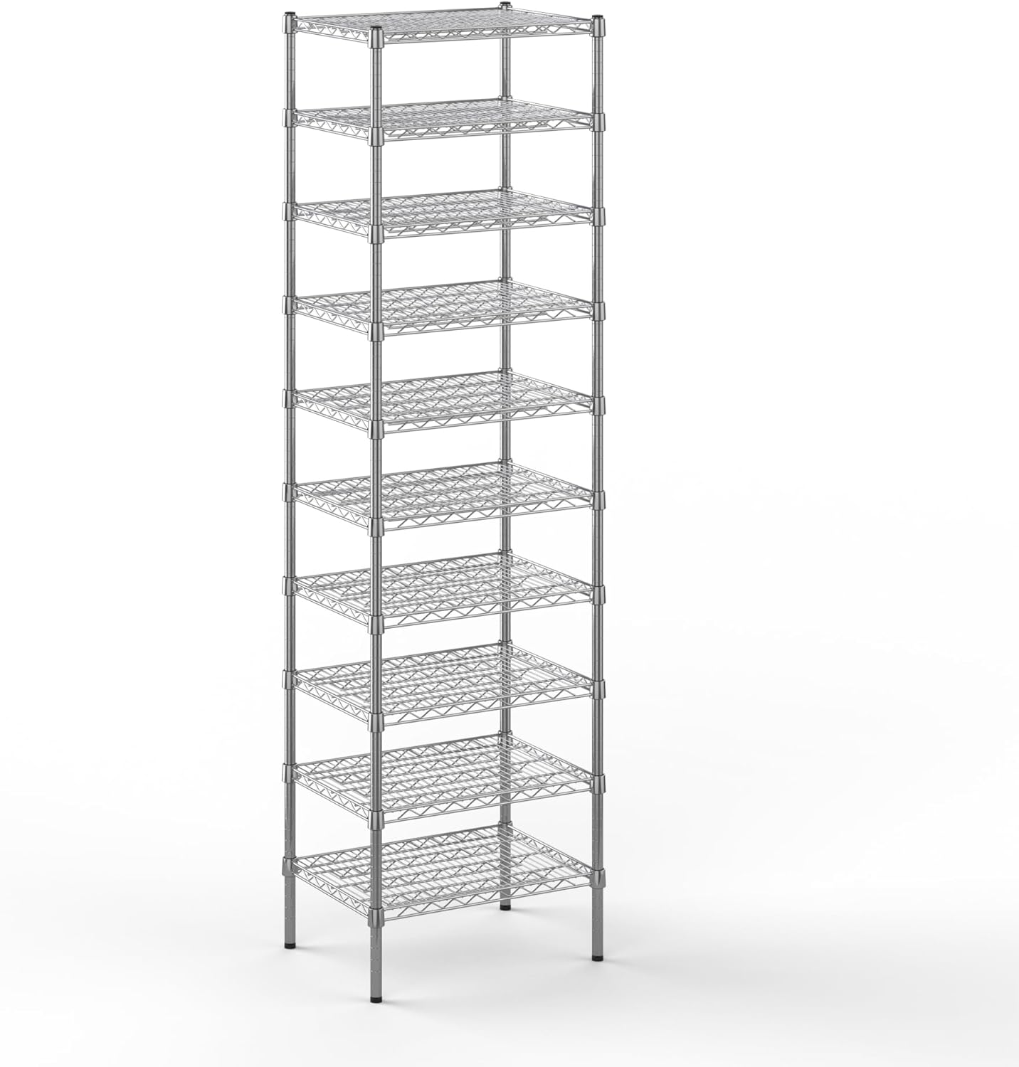 18" Deep x 24" Wide x 86" Height Wire Shelving Kit | 10-Tier | NSF Commercial Storage Rack Unit