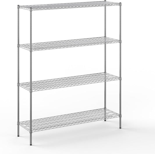 18" Deep x 60" Wide x 74" Height Wire Shelving Kit | 4-Tier | NSF Commercial Storage Rack Unit