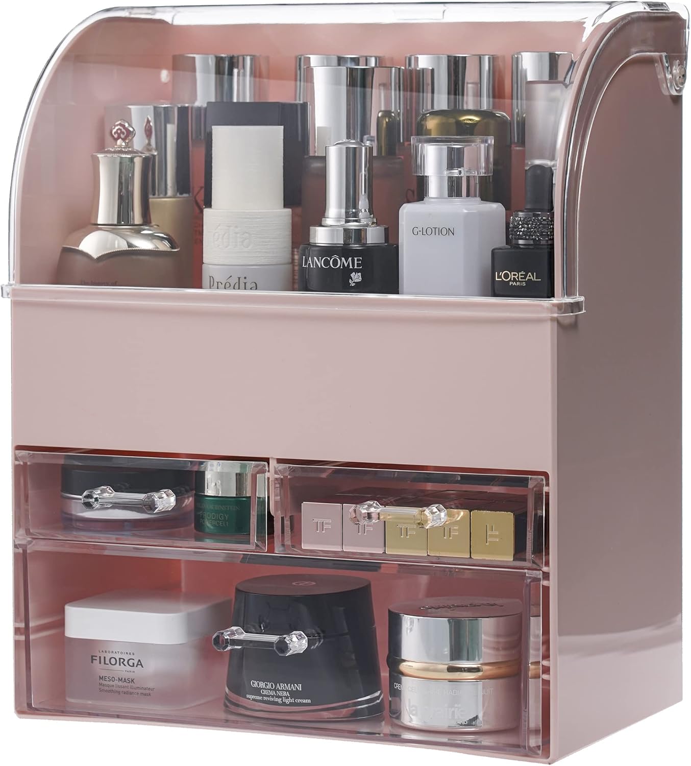 MOOCHI Professional Large Cosmetic Makeup Organizer Bathroom Storage Display Case with Drawers