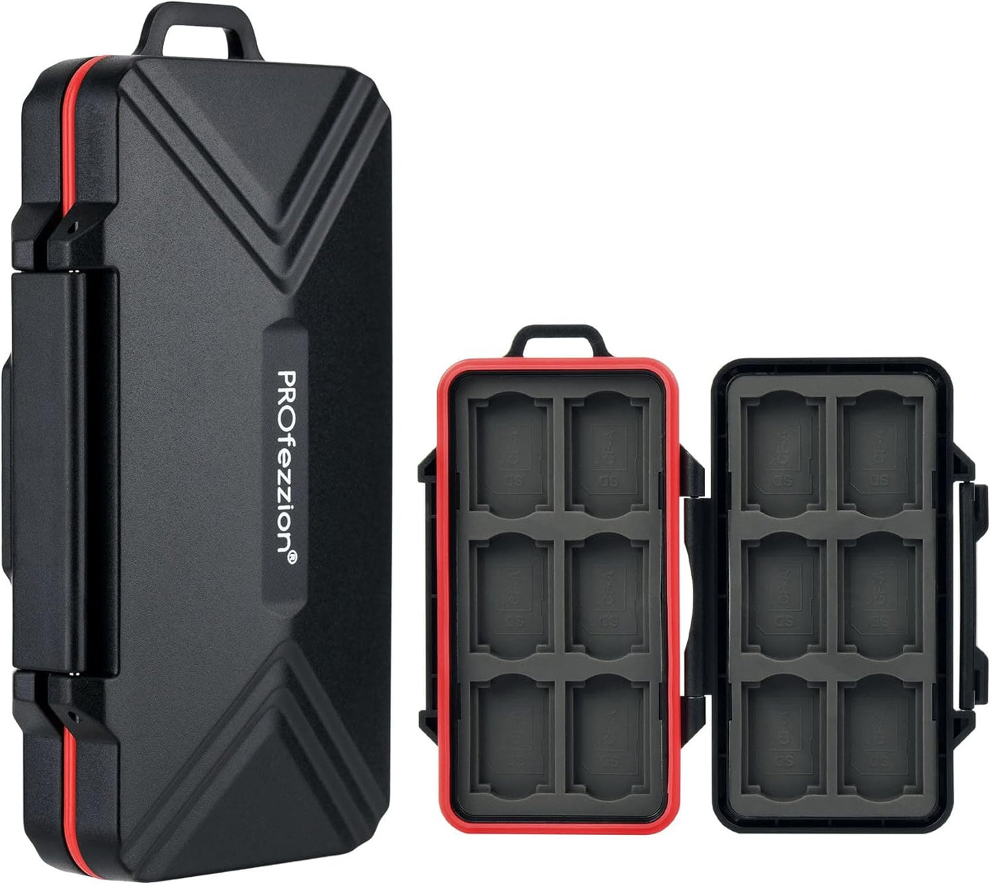 PROfezzion 24 Slots SD Card Holder, Water-Resistant & Anti Shock Designed for SD Card Case, Memory Card Case for 12 SD/SDHC/SDXC Cards Storage &12 CFexpress Type-A for Sony Camera