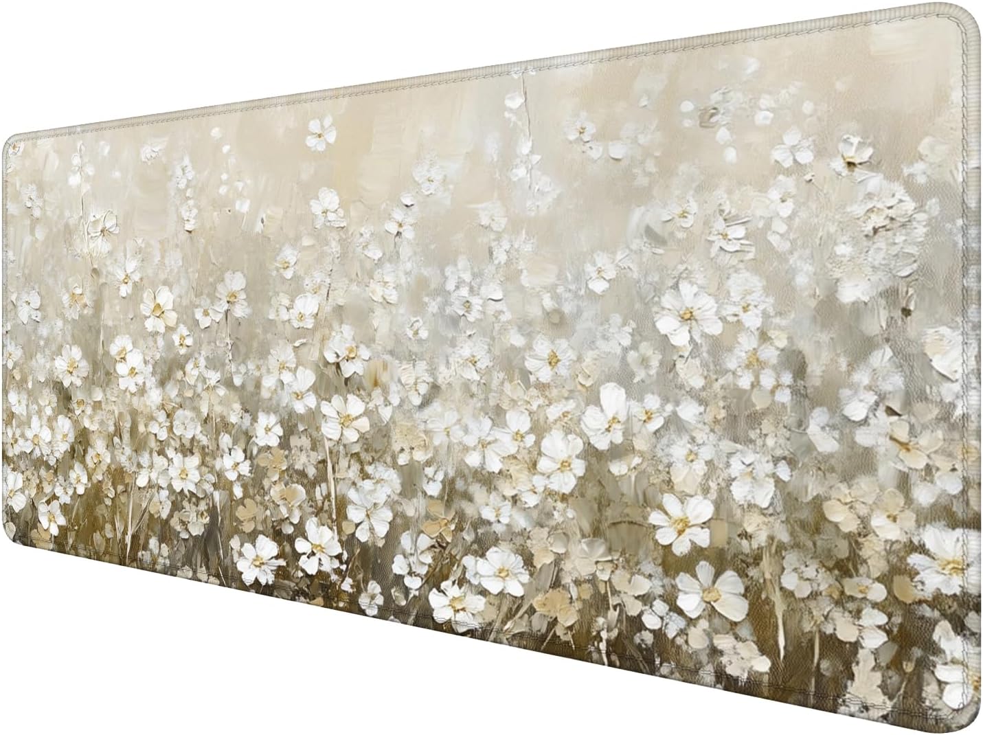 Vintage Watercolor Floral Large Mouse Pad 31.5x15.7inch, Retro Cottagecore Flower Large Extended Computer Desk Mat Mousepad for Keyboard and Mouse, Floral Desk Accessories