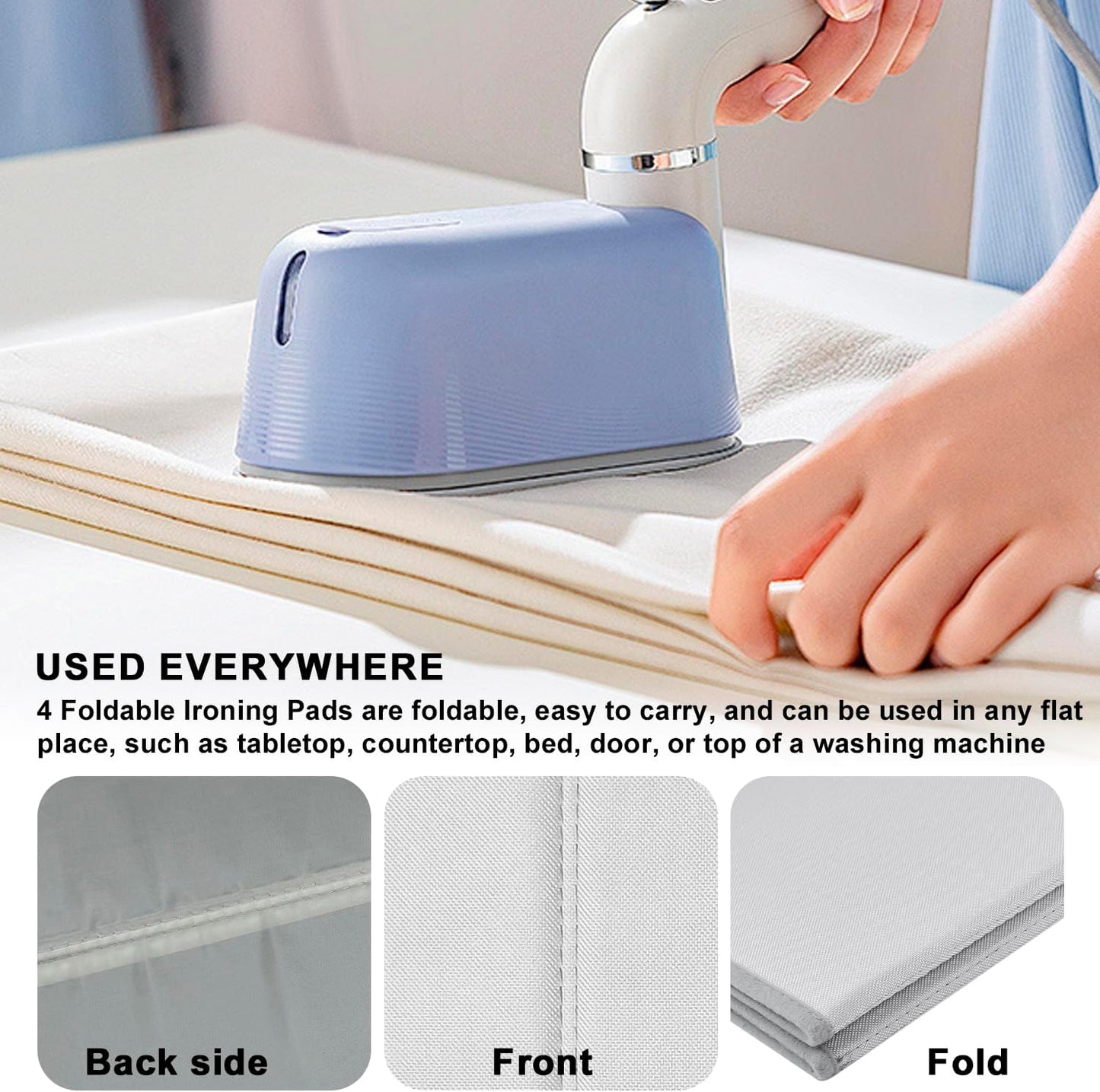 Steamer Board for Clothes with Ironing Glove, Stand for Steaming Clothes, Garment Steamer Pad Portable Ironing Board Included Lint Remover & Storage Bag for Suits Shirts Coats Portable Travel Home Use