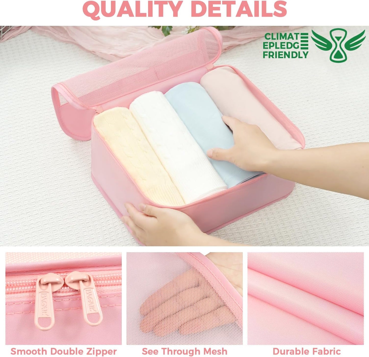 BAGAIL 9 Set Packing Cubes Luggage Packing Organizers for Travel Accessories