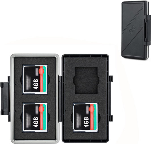4 Slots CF Card Holder, Water-Resistance Anti-Shock Compact Flash Card Case Storage for Canon 400D 350D 50D 40D 30D 7D Mark II 7D 5DS R 5D Mark IV III II 1D Mark II Nikon D810 D800