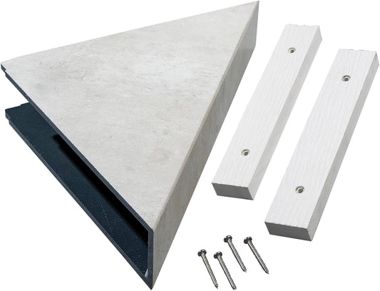 Palisade Vinyl Waterproof Corner Shower Shelf in Wintry Mix