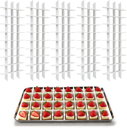 5 Sets Freeze Dryer Tray Dividers Medium, Freeze Dryer Accessories for Harvest Right, Non-Stick Dividers for Fruits, Vegetables, Meals(White)