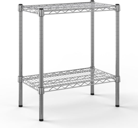 14" Deep x 24" Wide x 27" Height Wire Shelving Kit | 2-Tier |NSF Commercial Storage Rack Unit