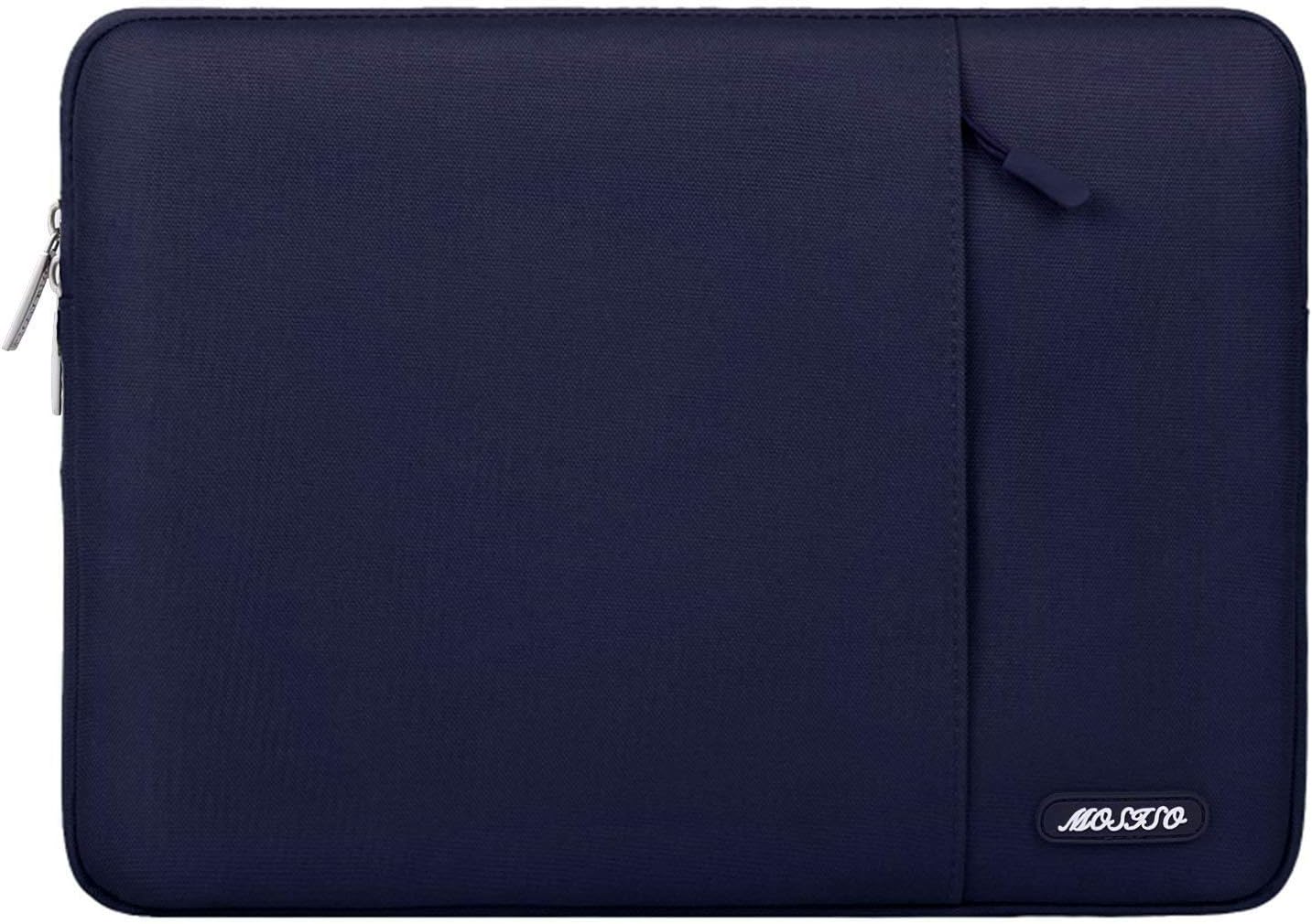 MOSISO Laptop Case 13.3 inch, 13-13.3 inch Laptop Sleeve Compatible with MacBook Air/Pro 13/Pro 14 M5 M4 M3 M2 M1, HP Dell ASUS Lenovo,Polyester Vertical Computer Sleeve Bag with Pocket, Navy Blue