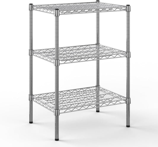 18" Deep x 24" Wide x 34" Height Wire Shelving Kit | 3-Tier |NSF Commercial Storage Rack Unit