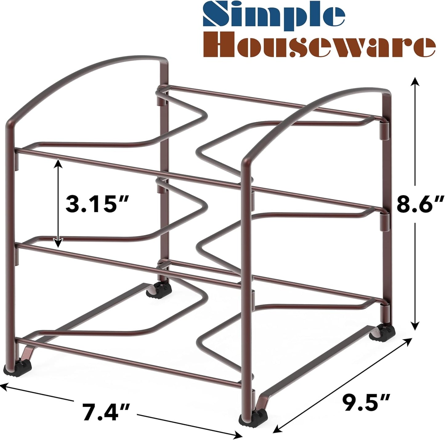 Simple Houseware Kitchen Wrap Organizer Rack, Bronze